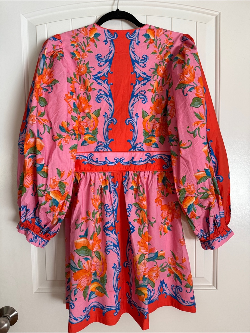 FARM Rio Pink Orange Floral Mini Dress - Picture 14 of 14